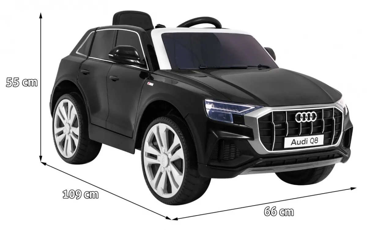 licencirani auto na akumulator audi q8 lift - crni - slika 3