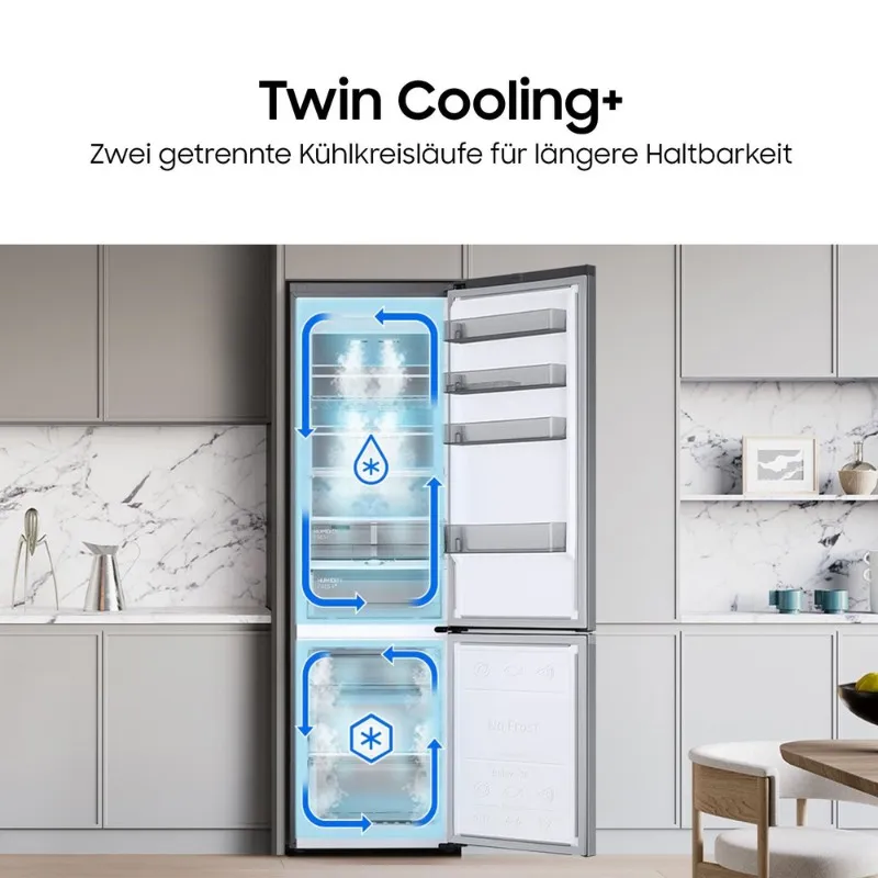 samsung kombinacija hladnjaka/zamrzivača serije 7300a rb38c607as9 no f - slika 3
