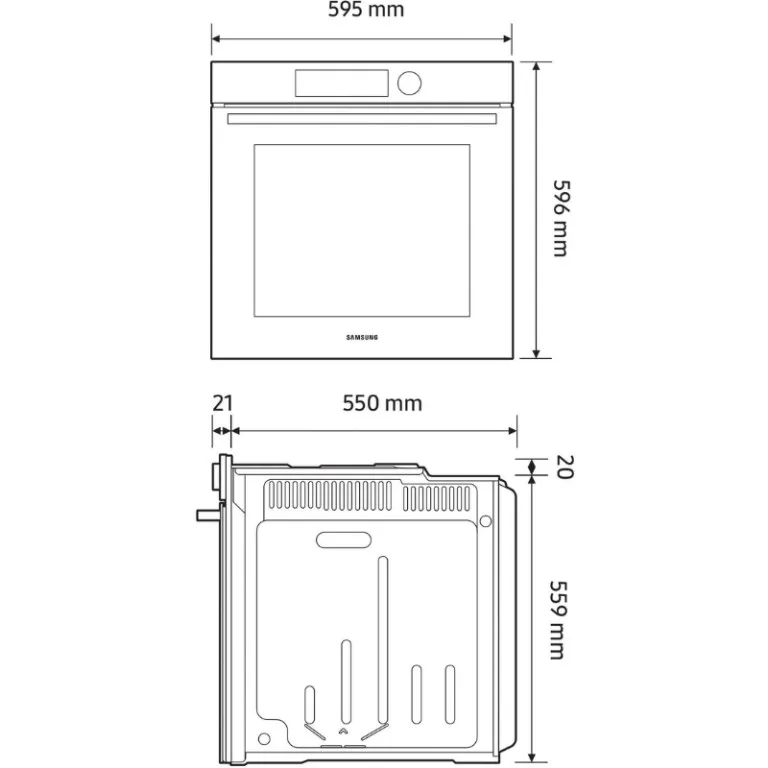samsung pirolitička pećnica serija 4 nv7b44503db mat završna obrada st - slika 4
