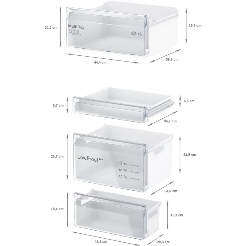 bosch serija 2 kiv86nse0 multi box xxl: ekstra velika ladica za voće i - slika 4