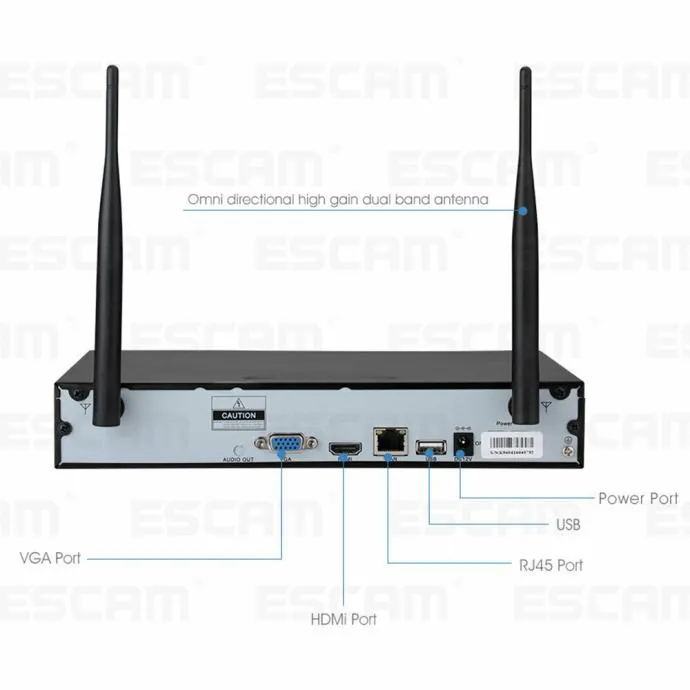 video nadzor profesionalni set 4 wifi hd kamere + snimač - slika 3