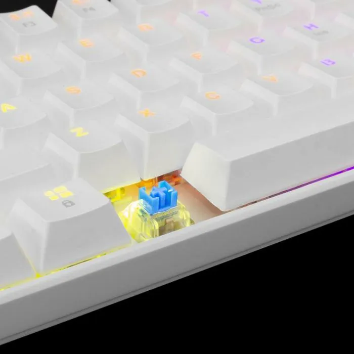 white shark gaming mehanička tipkovnica gk-2022 shinobi bijela / plavi sw - slika 5