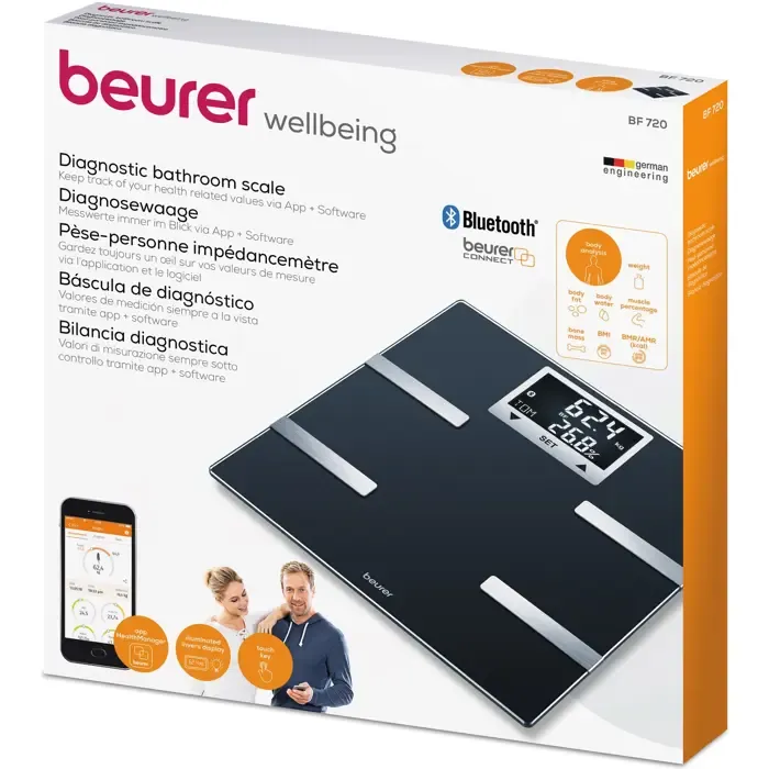 beurer diagnostic scale bf 720 (black/stainless steel (brushed)) - slika 4