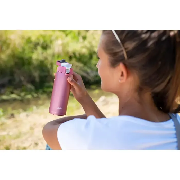 emsa travel mug light thermal mug 0.4 liters (pink, flip lid) - slika 4