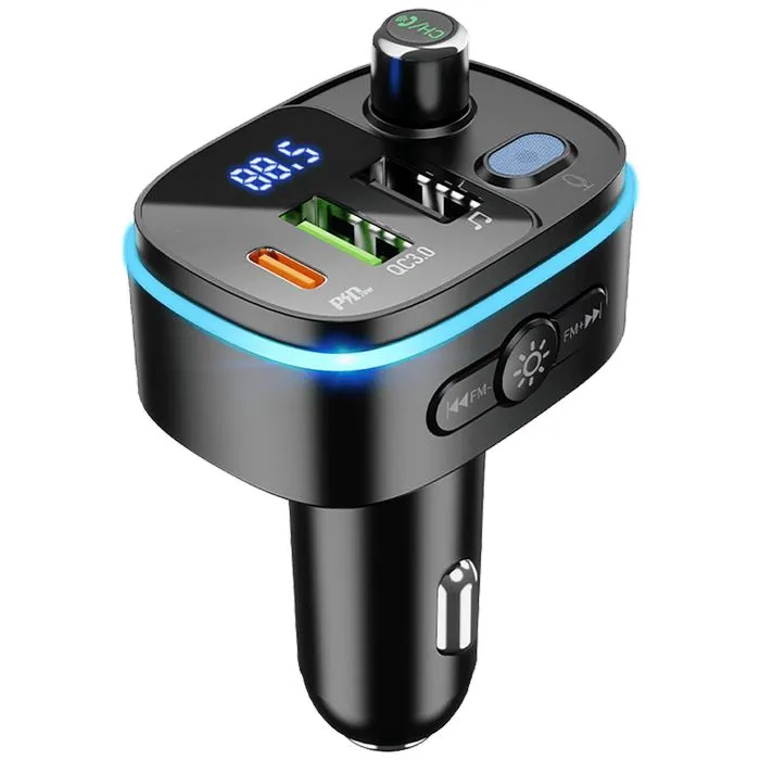 hoco. fm modulator, e62,bluetooth,12/24 v,2xusb, 1xusb-c,pd20w - e62 fast - slika 3