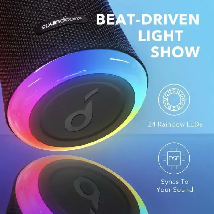 anker soundcore prenosni zvočnik flare ii, črn - slika 3