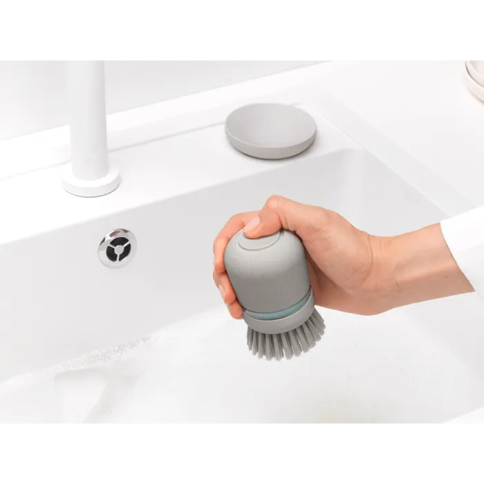 brabantia dish brush with soap dispenser, gray - slika 3