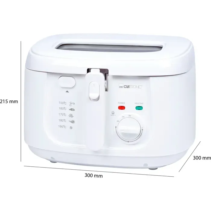 clatronic deep fryer fr 3771 (white, 1,800 watts, oil container 2.5 liters) - slika 3