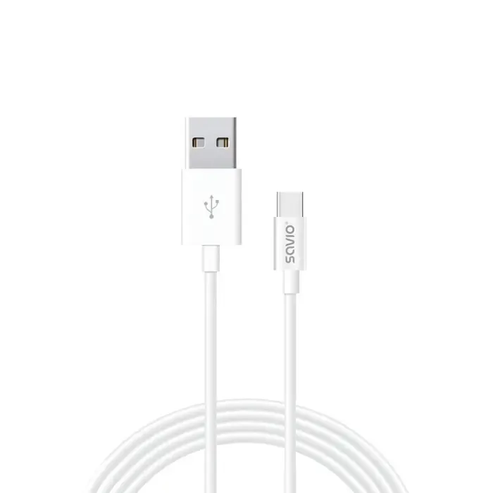 savio cl-125 usb cable usb 2.0 1 m usb a usb c white - slika 1
