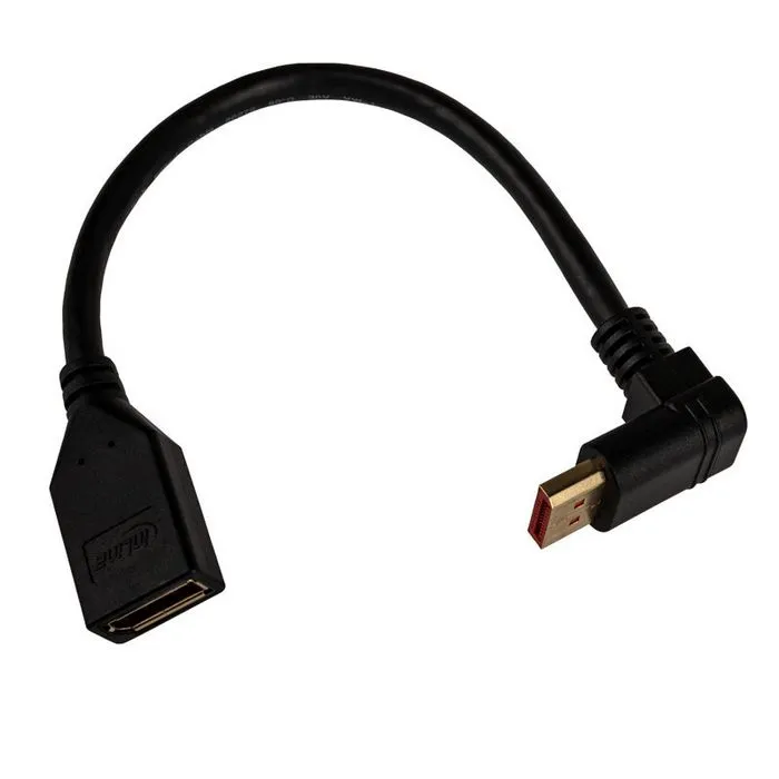 inline displayport adapter cable, 8k4k, angled upwards - 0.15m 17159o - slika 3