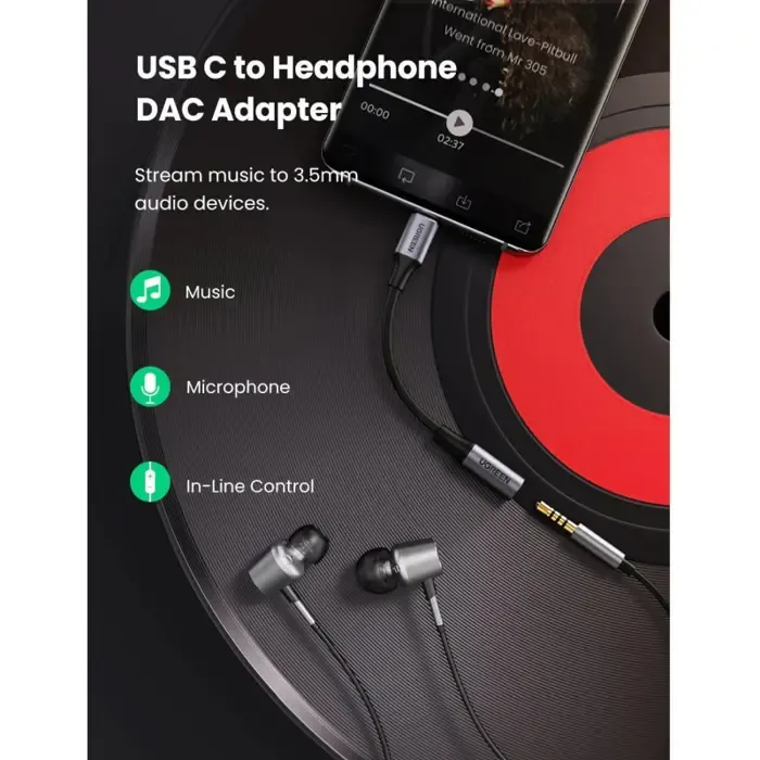 ugreen adapter usb-c na 3.5mm, 10cm - slika 2