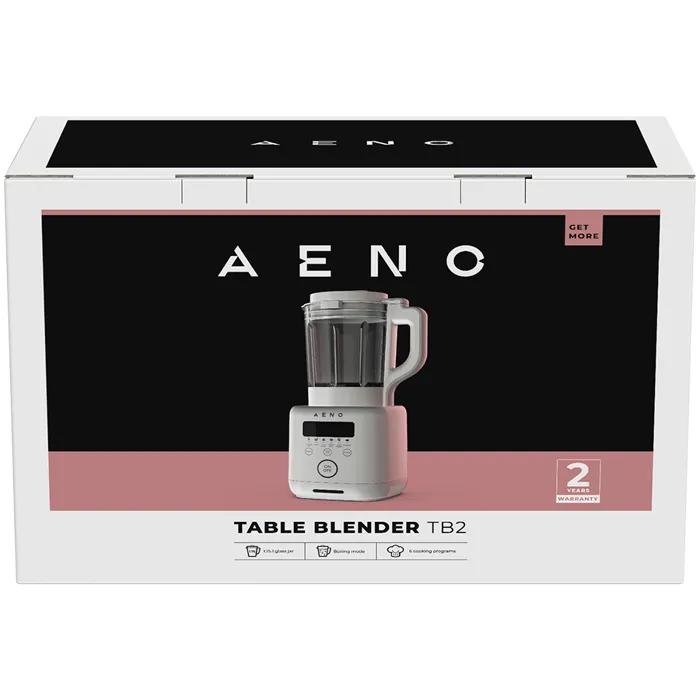 aeno table blender-soupmaker tb2: 800w, 28000 rpm, boiling mode, high borosilicate glass cup, 1.75l, 6 automatic programs, preset time, led-display - slika 5