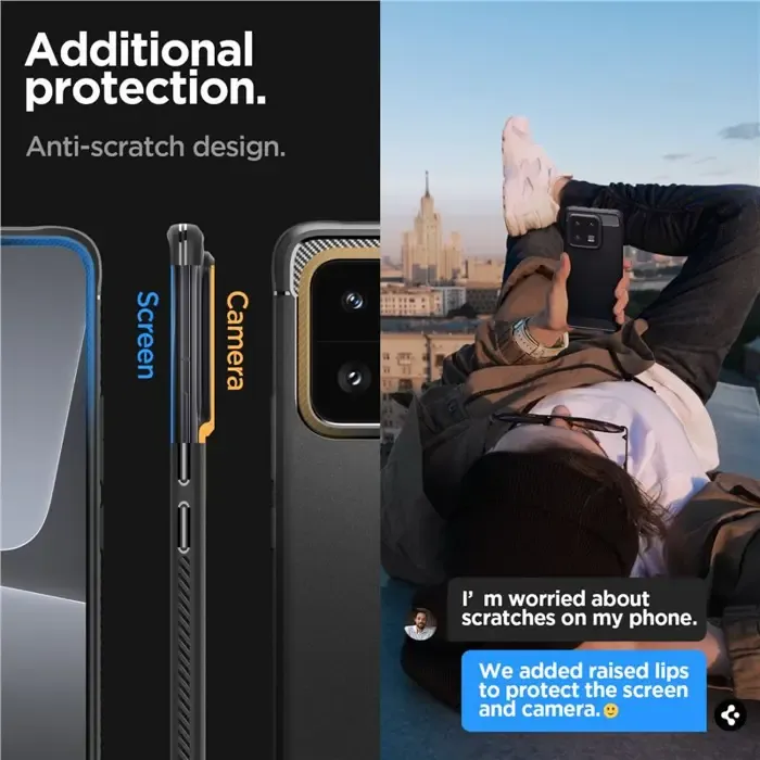 spigen rugged armor, zaštitna maska za telefon, crna - xiaomi 13 pro (acs05325) - slika 4
