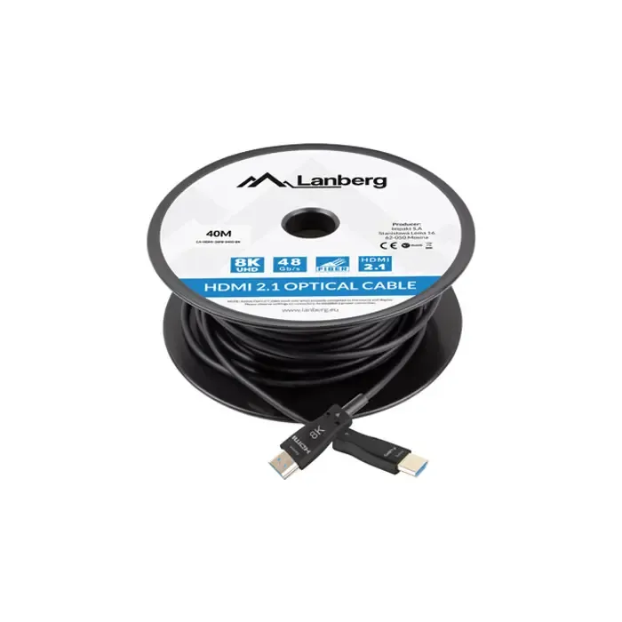 lanberg hdmi cable m/m v2.1 40m 8k optical aoc - slika 1