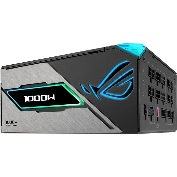 asus rog thor 1000w platinum iii e (black, 1x 12 pin high power gpu, 4x pcie, cable management, 1000 watts) - slika 5