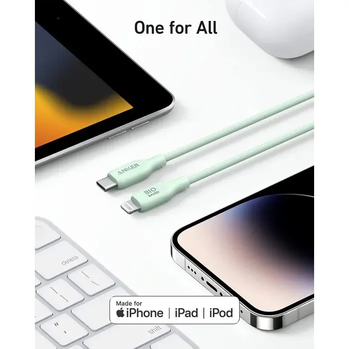 anker 541 bio usbc-ltg 0.9m cable green - slika 4