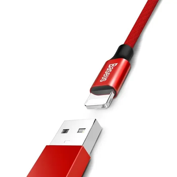 cable baseus yiven lightning 180 cm 2a - red - slika 5