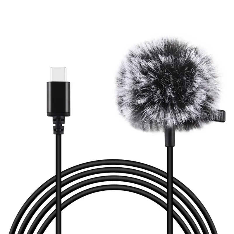jack puluz tie microphone with clip pu425 1.5m usb-c - slika 1