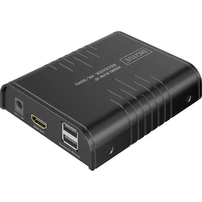 digitus hdmi kvm ip receiver (black, 4k/60hz) - slika 2