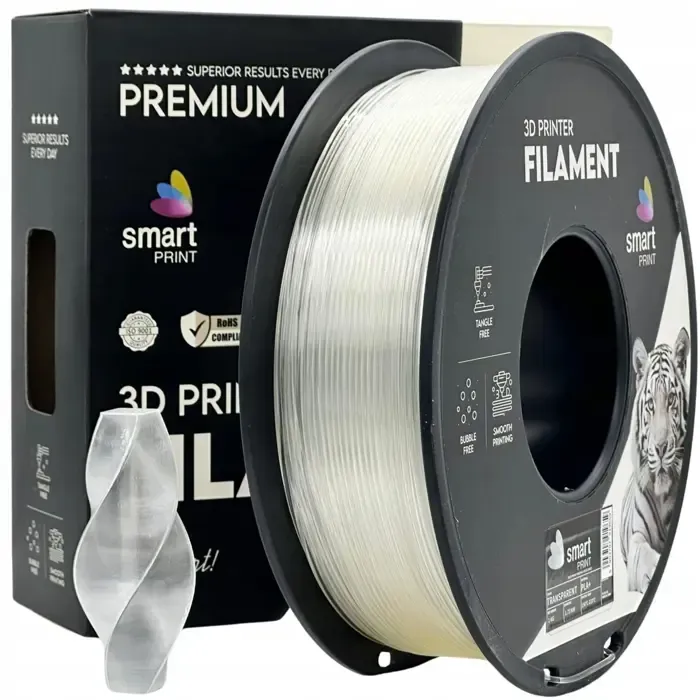 premium 3d filament pla+ transparent 1kg - slika 1