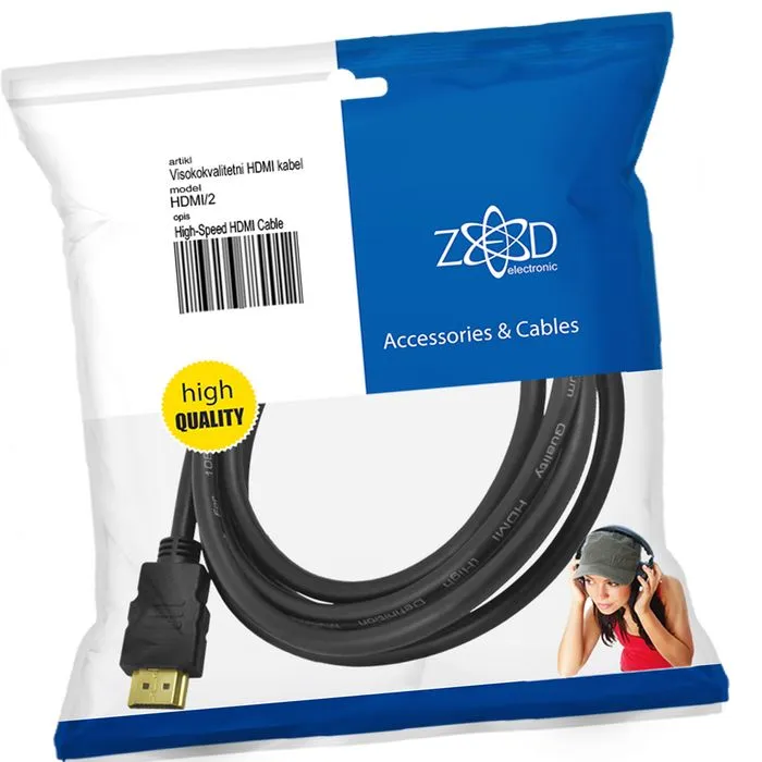 zed electronic hdmi kabel, 2.0 met - hdmi/2 - slika 2