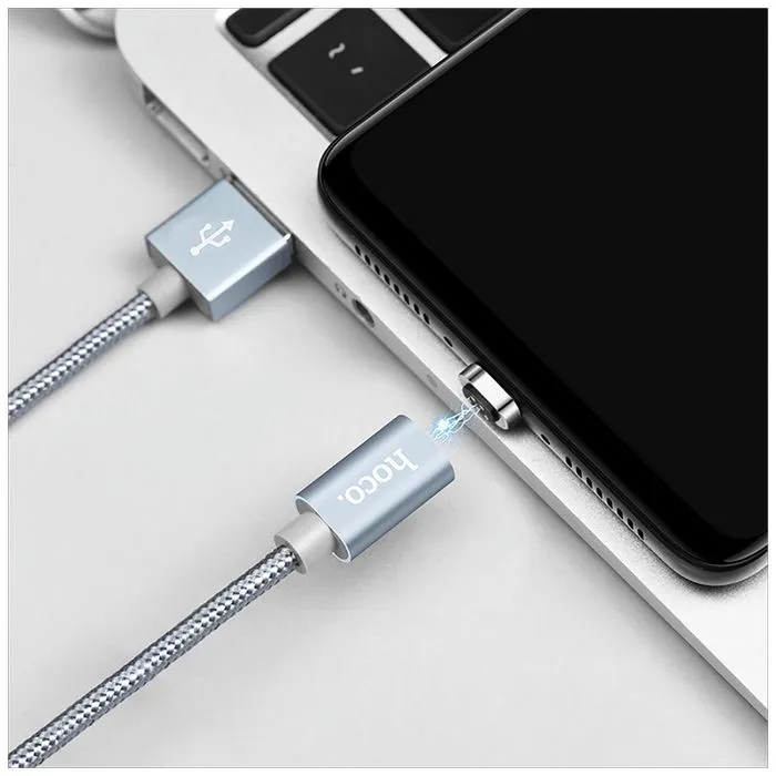 hoco. usb kabel za iphone, metal magnetic, lightning, 2.0 a - u40a magnetic lightning - slika 5