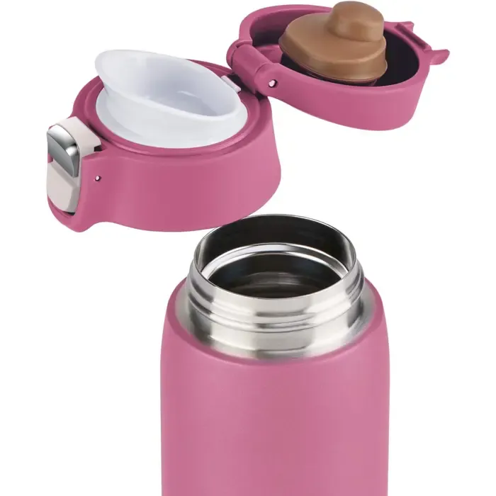 emsa travel mug light thermal mug 0.4 liters (pink, flip lid) - slika 2