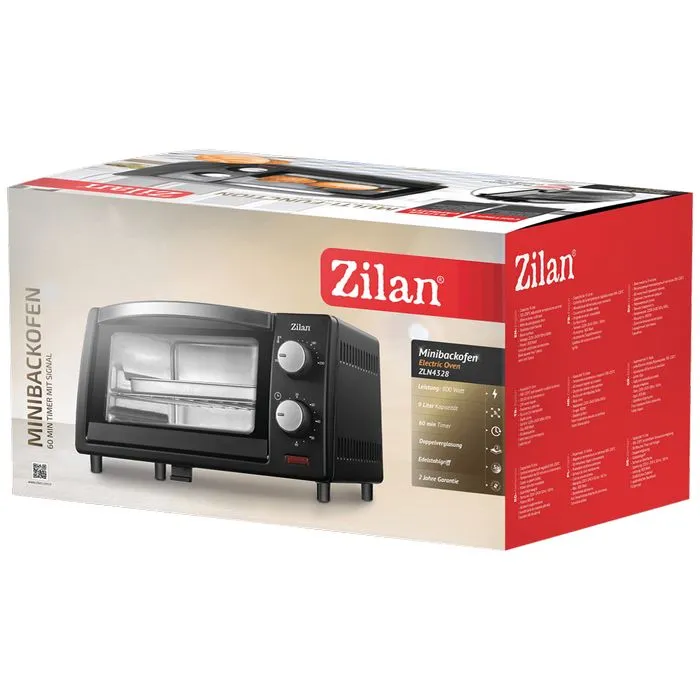 zilan mini pećnica, zapremina 9 l, 800 w, crna - zln4328 - slika 3
