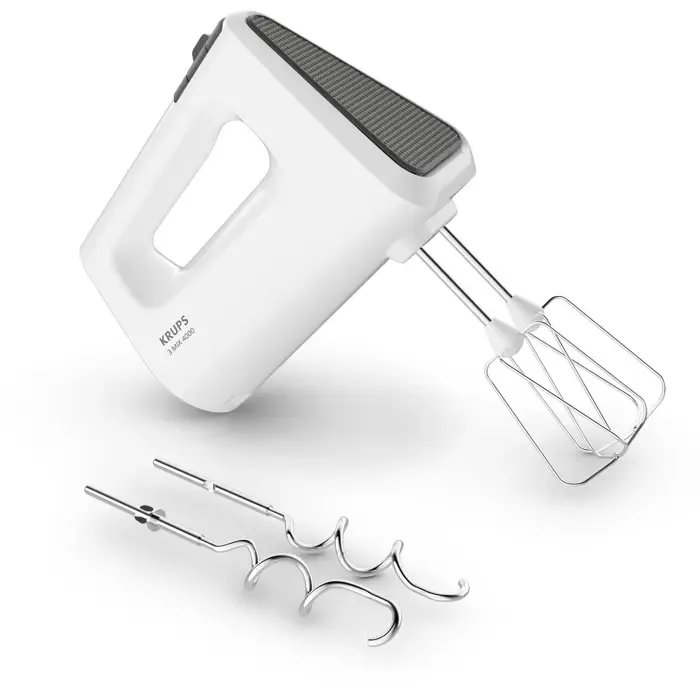krups hand mixer 3mix 4000 gn4001 (white/grey, 450 watts) - slika 2