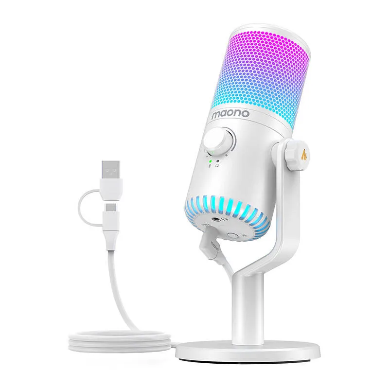 gaming microphone maono dm30rgb (white) - slika 3