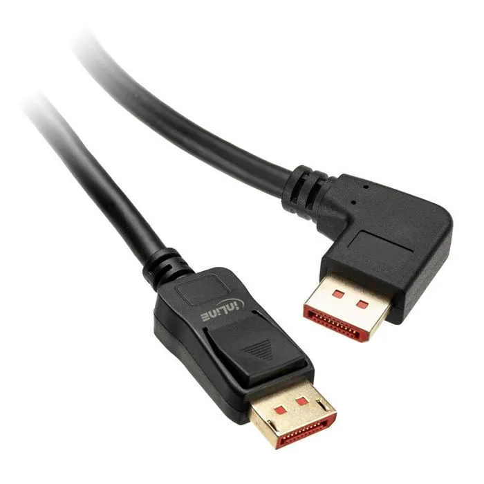 inline 8k (uhd-2) displayport kabel, rechts gewinkelt, black - 3m 17153r - slika 1