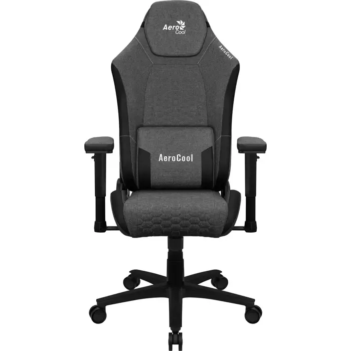 aerocool crownashbk, ergonomic gaming chair, adjustable cushions, aeroweave technology, black - slika 2