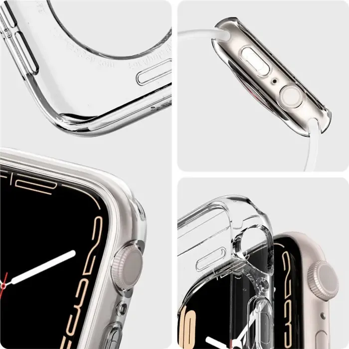 spigen liquid crystal, zaštitna maska za apple pametni sat, prozirna (45mm/44mm), acs04196 - slika 3