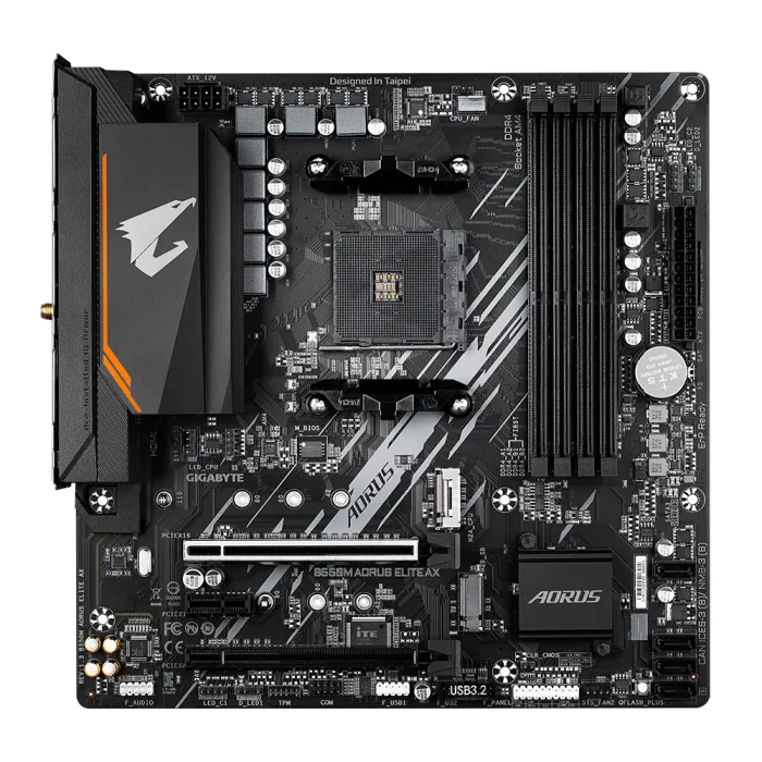 gigabyte b550m aorus elite ax, ddr4, sata3, usb3.2gen1, hdmi, am4 matx - slika 3