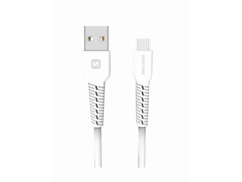 swissten kabel usb/usb-c, 2a, 1m, bijeli - 03080089 - slika 1