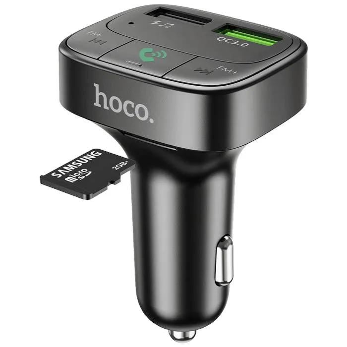 hoco. fm modulator, bluetooth, 12/24v, 2 x usb, microsd, pd 18w - e59 promise - slika 3