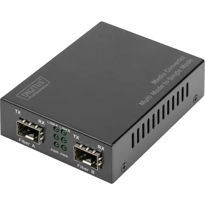 digitus gigabit multimode/singlemode media converter sfp (black) - slika 1