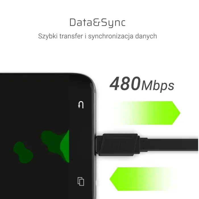 green cell kabgc03 usb cable 0.25 m usb a usb c black - slika 5