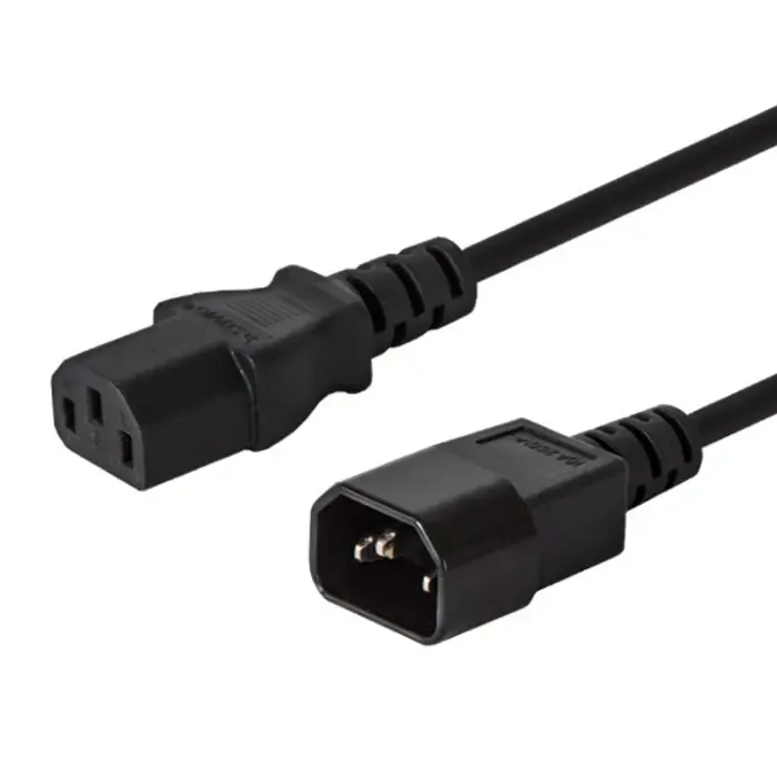 savio cl-99 power cable black 1.2 m c14 coupler c13 coupler - slika 1