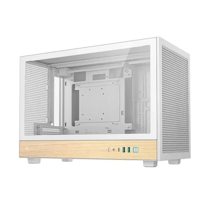 obudowa deepcool ch260 wood biała - slika 2