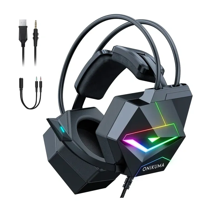 onikuma x20 gaming headphones (black) - slika 1