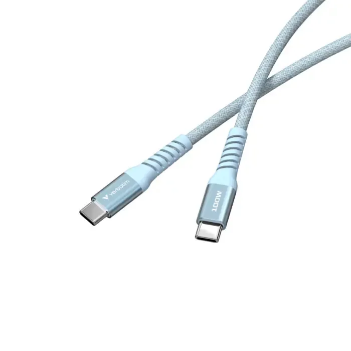 verbatim sync & charge kabel usb-c na usb-c 100w magnetic 120 cm - plavi - slika 3