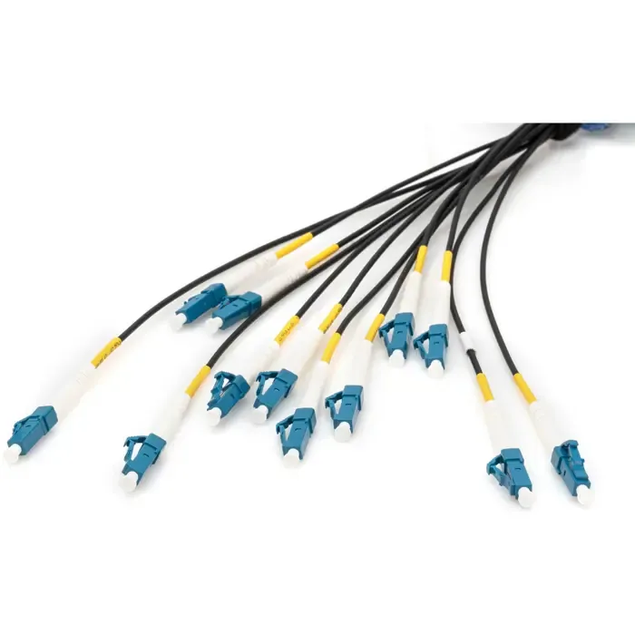 digitus fiber optic universal breakout cable, duplex, lc/upc connector, single mode os2 (black, 50 meters, pre-assembled) - slika 3