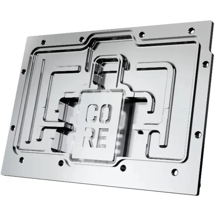 alphacool core rx 9070 xt steel legend (transparent/chrome, incl. backplate) - slika 5