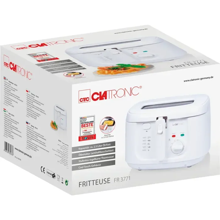 clatronic deep fryer fr 3771 (white, 1,800 watts, oil container 2.5 liters) - slika 5