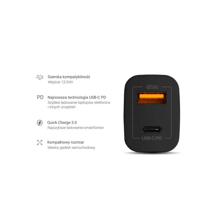 green cell cad33 mobile device charger black indoor - slika 4