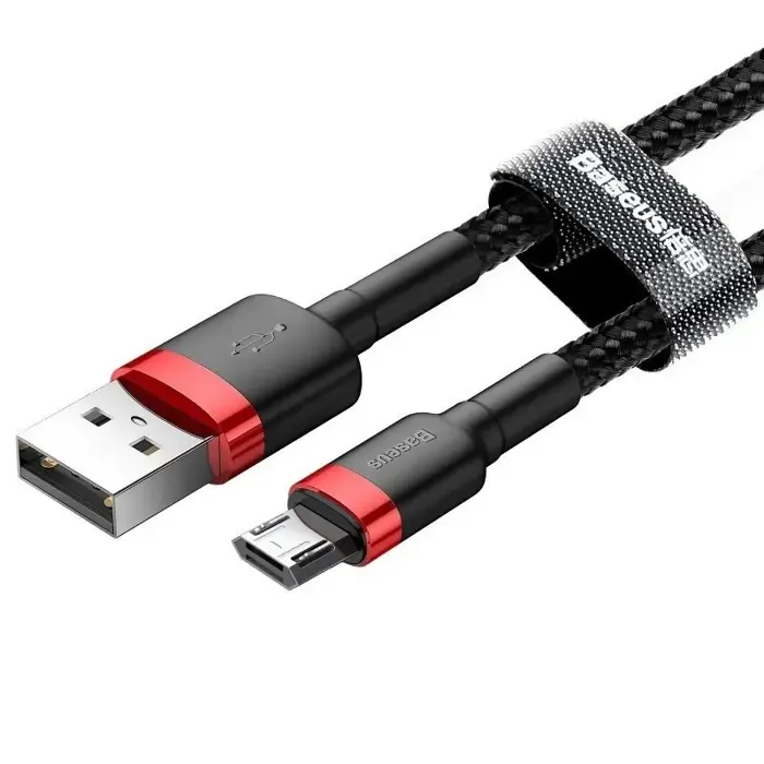cable micro usb baseus cafule 1.5a 2m (red & black) - slika 2