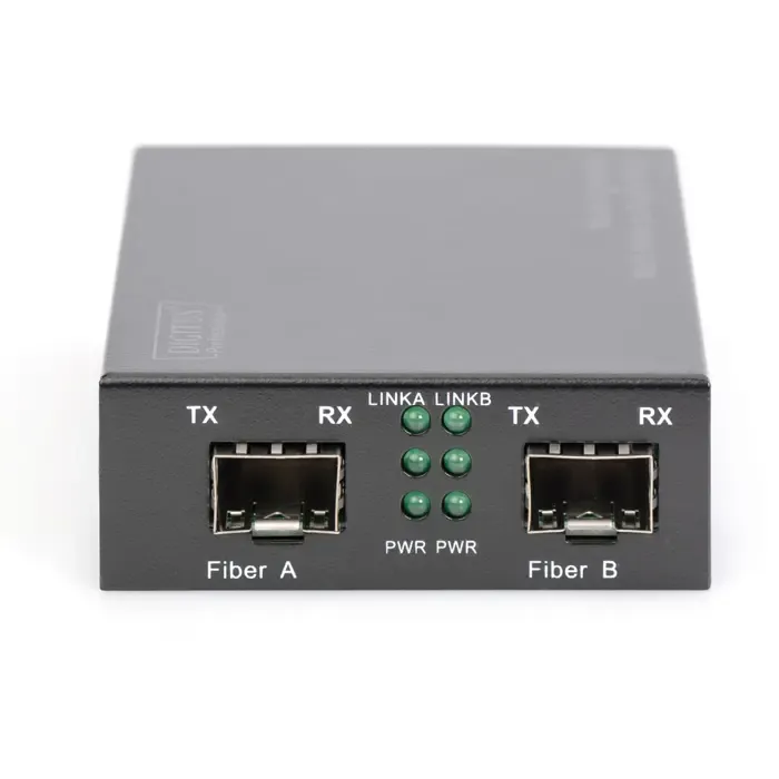digitus gigabit multimode/singlemode media converter sfp (black) - slika 3