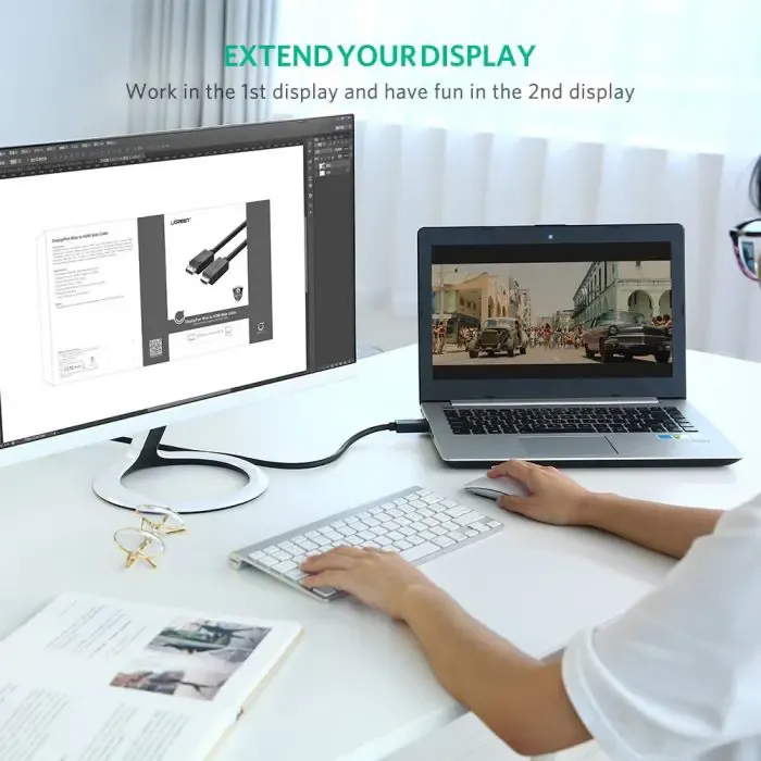 ugreen cable dp to hdmi 4k2k / 30hz 5m - polybag - slika 5