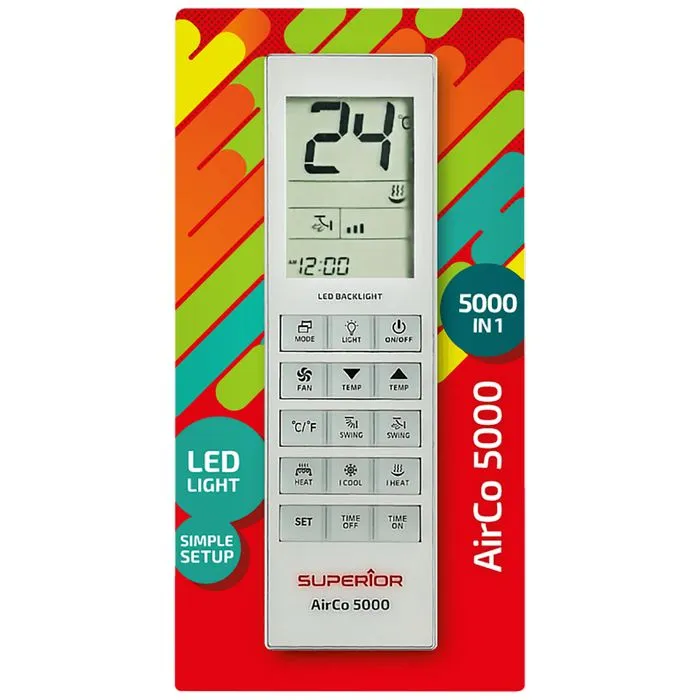 superior daljinski upravljač za klime, 5000 kodova, univerzalni - rc airco 5000in1 - slika 2